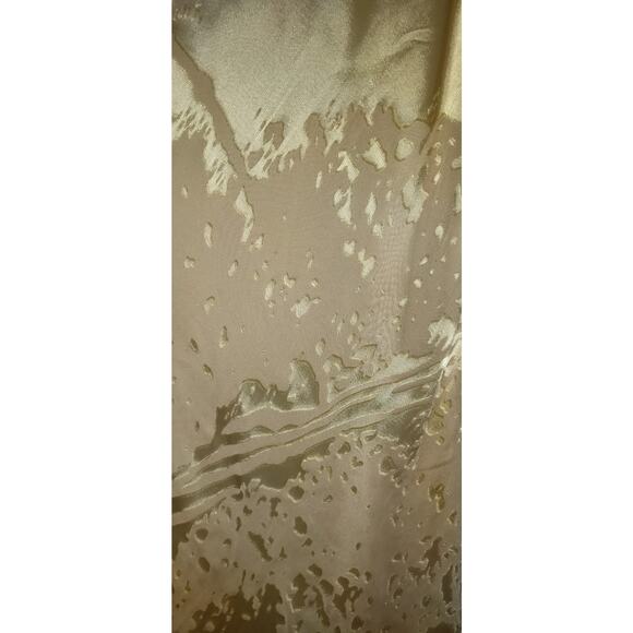 Capri Mon Cheri Silk Dress Sz 10 Ivory Tiered Burnout Wedding Old Money Luxury - Picture 5 of 16